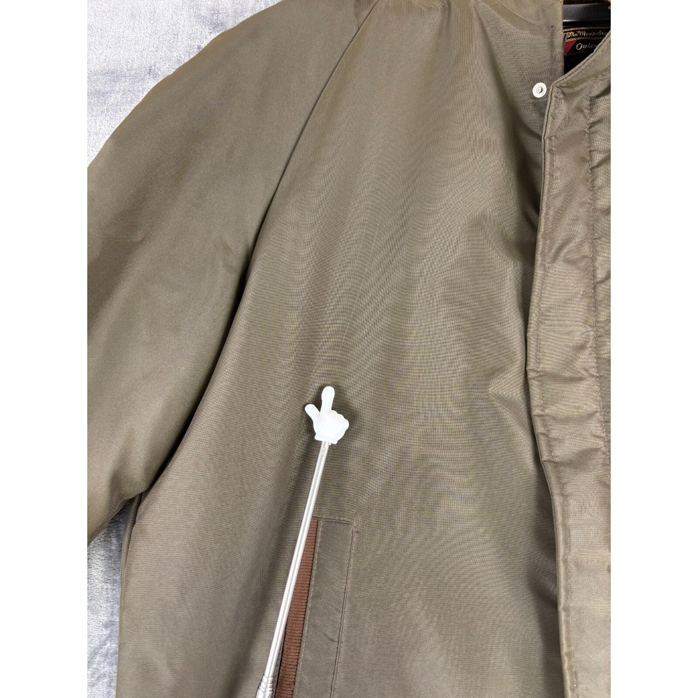 VTG 1980s Sears The Men's Store Sherpa Lined Jacket Size 44 Olive Green Workwear - Picture 11 of 15